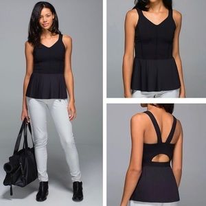 Lululemon city tank peaplum black
